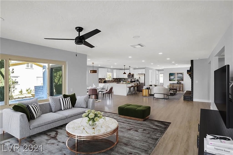White room with virtual staging